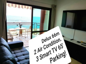 DELUXE 3 Rooms-74m,SEAVIEW on AMADORES,2heat POOLs, PARKING,Dishwasher,2Lift,600 mb,3 BEACHes
