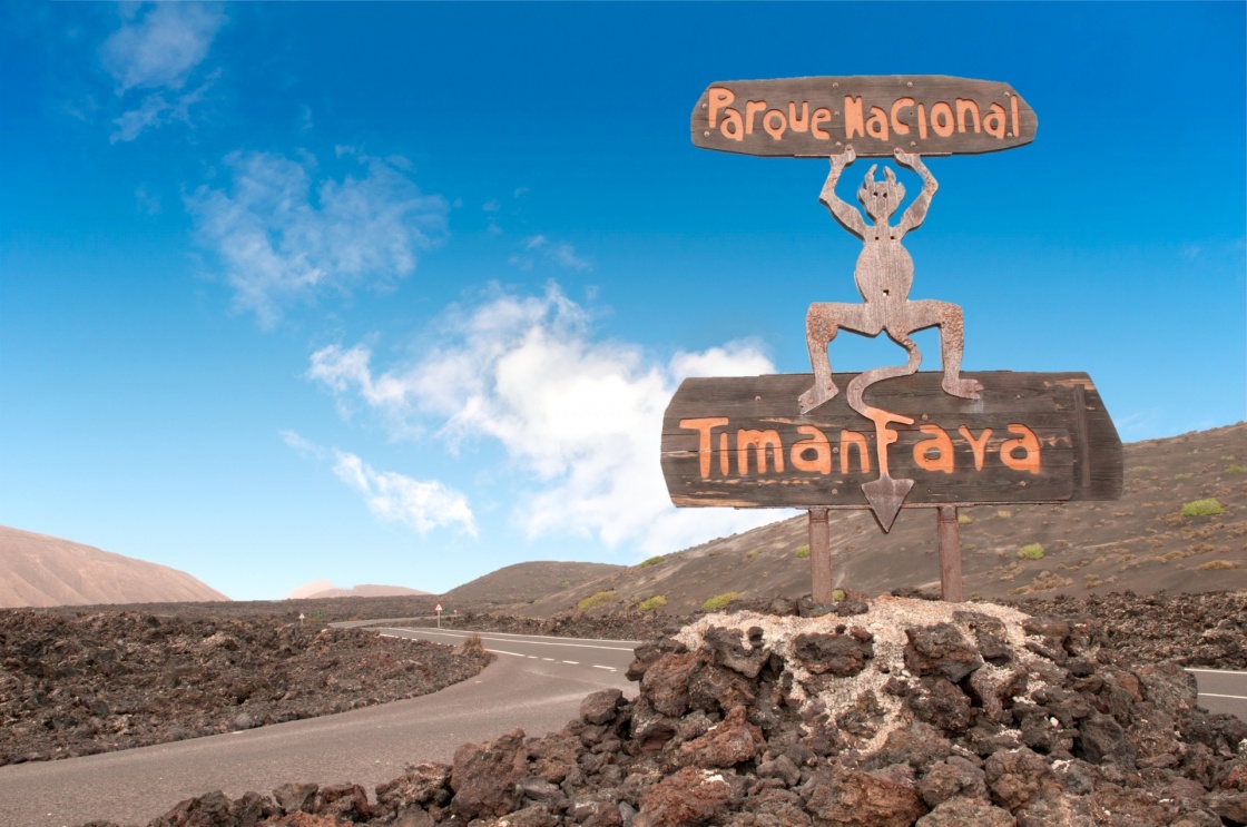 Timanfaya National Park in Lanzarote, Canary Islands, Spain